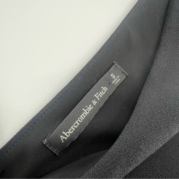 Abercrombie & Fitch Plunge V-Neck Midi Dress black Sz S - Picture 8 of 10